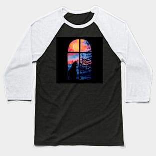 Cat at home in shadows Baseball T-Shirt